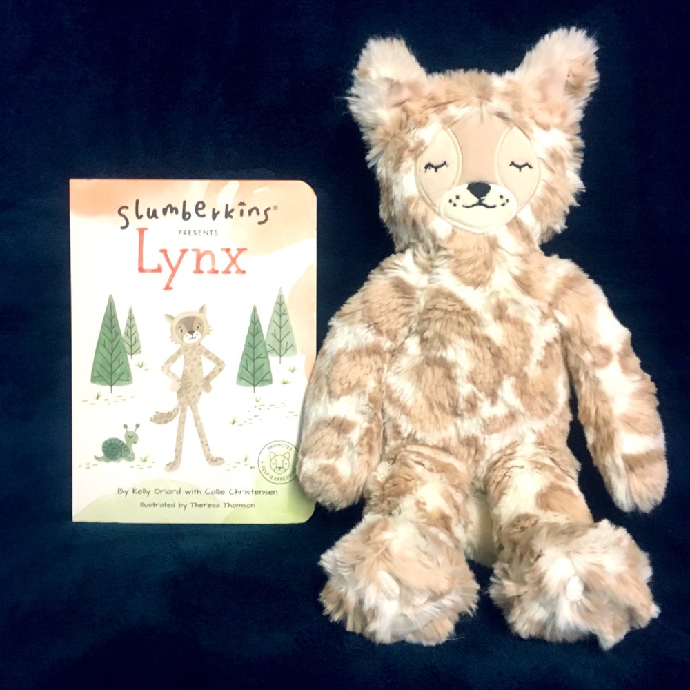 Slumberkins Lynx with Book
